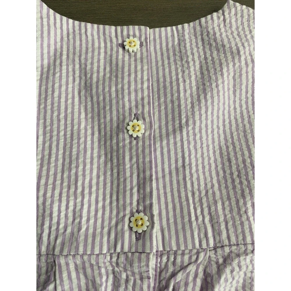 Gymboree Lilac White Seersucker Daisy‎ Sun Dress 18-24 Months